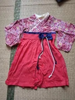 ベビー 袴風 ロンパース 桜柄 70cm