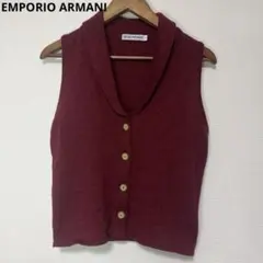 エンポリオアルマーニ/ニットベスト/レッド/赤/ウール