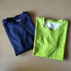150cm ネイビー ライムグリーン Tシャツ 2枚セット
