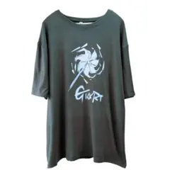 新品/匿名/メンズ 半袖Tシャツ クルーネック 前プリント 超ストレッチ 大M位
