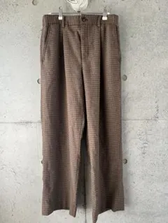 GLOBAL WORK チェック柄 ワイドパンツ Lサイズ