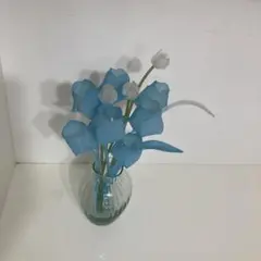 花束　プラスチック製　チューリップ　24㎝〜29㎝　10本 花瓶付き