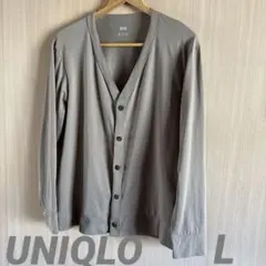UNIQLO カーディガン L エアリズムUVカット DRYベージュのサムネイル