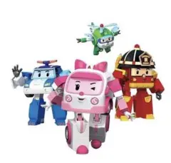 ロボカーポリー 変形 4点セット
