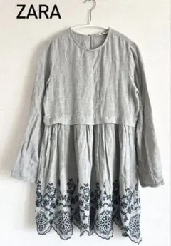 ZARA ザラ　刺繍 ワンピース 長袖 チュニック