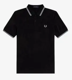 【新品未使用】FRED PERRY フレッドペリーポロシャツM 黒✕白ライン