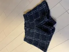 ZARA❣️ネイビー ツイード 104サイズ キュロット