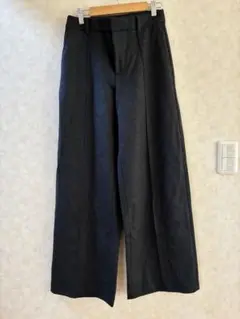 UNIQLO ブラッシュドジャージーワイドパンツ　ダークグレー　M