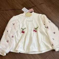 子供服　チェリー刺繍 長袖カットソー 120cm
