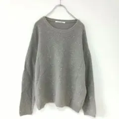 美品】blancvert ブランベール カシミヤ混 切替 シルク ニット 40