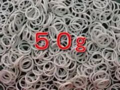 ●白輪ゴム●白ワゴム●５０g●ペット●リボン⚫︎犬●トリミング●小●ゴムのサムネイル