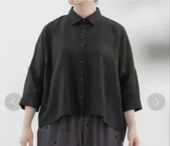nop de nod ラミークロップド6分袖シャツ
