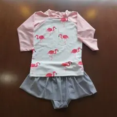 フラミンゴ柄 セパレート水着 XL（115～125）