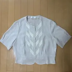 VINVERT 半袖ブラウス レース装飾のサムネイル