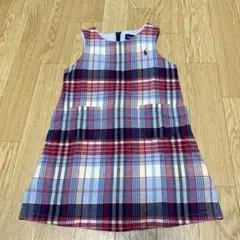 Ralph Lauren 綿100% チェック柄 ワンピース 90