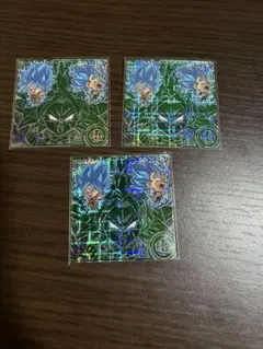 ドラゴンボール 超戦士シールウエハース 孫悟空＆ベジータ 3枚セット