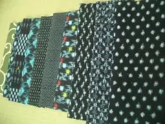 古布木綿絣はぎれ10枚⑲　アンティーク着物生地リメイク備後久留米絣藍染め雪ん子