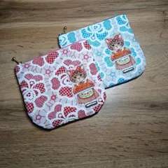 コヤンイサムチョンふっくらフラットポ－チ 2点セット特価品
