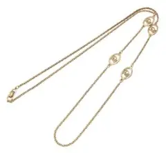 S2120 美品 クリスチャンディオール Diorロゴ ロングチェーンネックレス