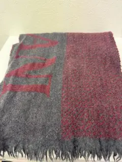 EMPORIO ARMANI（エンポリオ アルマーニ）マフラー　グレー×ボルドー