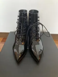 Saint Laurent 黒 レースアップブーツのサムネイル