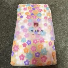 いにしえ 花柄 フェイスタオル　片面ガーゼタオル