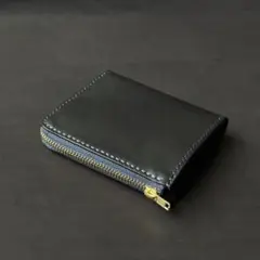 ハンドメイド　コンパクトL字財布　本革　イタリアンレザー　タンニン鞣し