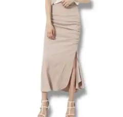 rienda マーメイドスカート ベージュ