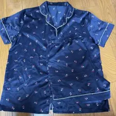 GUパジャマ　さくらんぼネイビー半袖半ズボン