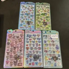 うるちゅるシール　サンリオ、エンジェルブルー、モンチッチ　人気6枚セット