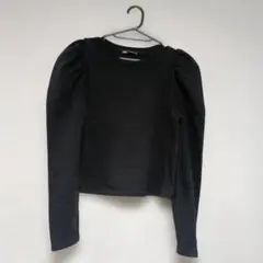 ZARA☆パフスリーブショート丈カットソー☆長袖トップス