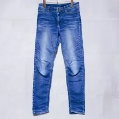 ヴィス 色落ち加工 スキニー デニムパンツ (M) ストレッチ 美脚のサムネイル