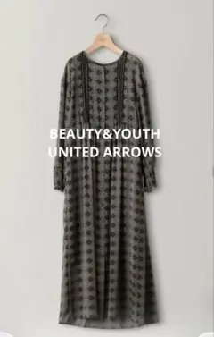 BEAUTY&YOUTH ◆ BY ボヘミアンプリントワンピース　S