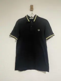 英国製　Fred Perry ポロシャツ　ブラック×シャンパンゴールド