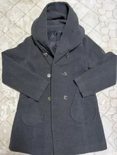 レディース、フード付きダブルコート