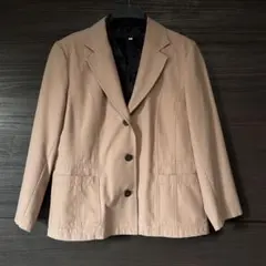 ブラウンジャケット&花柄ブラウス セット 肩パッド入り