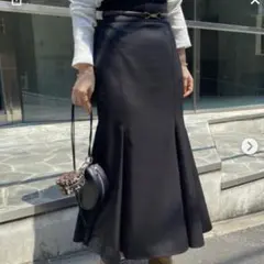 【激安】マーメイドスカート ベルト付き NICE CLAUP Sサイズ ブラック