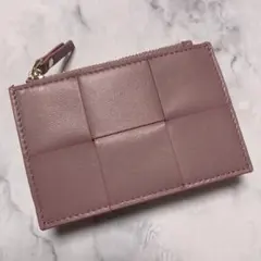 【新品未使用】フラグメントケース　高級羊革イントレチャート　スマート財布　ピンク