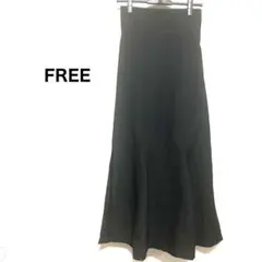 ハイウエスト　マーメイドフレアスカート　スリット入りロングスカート　ボトムス