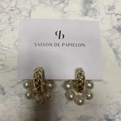 ピアス パール　ゴールドのサムネイル