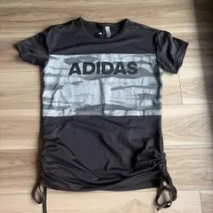 adidas レディース 半袖Tシャツ 黒 OTサイズ