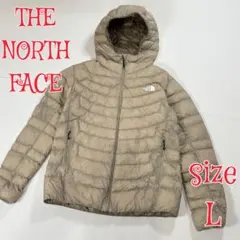 THE NORTH FACE サンダーフーディダウンジャケット L ベージュ