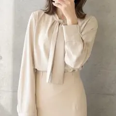 Natural Beauty Basic ボウタイ ブラウス