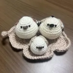 シマエナガ　あみぐるみ　4点セット