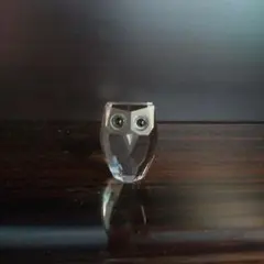 ガラス　クリスタル　ふくろう　開運