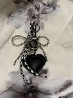 ハート リボン キーホルダー