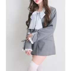ら*ら様 【新品】OLIVE des OLIVEレース衿ゆるたぽテーラードジャケのサムネイル