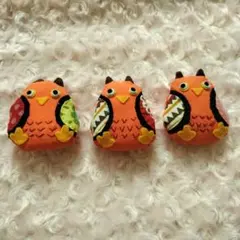 フクロウ マスコット 3つセット