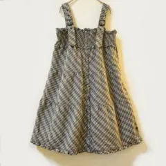 極美品✨ バーバリーブルーレーベル ノバチェック柄フリル ノースリーブワンピース