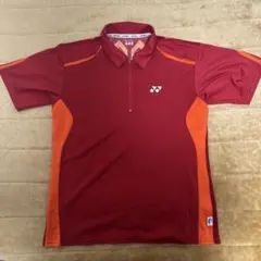 YONEX 半袖ポロシャツ 赤 オレンジ M/L